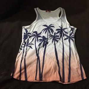 palm tree detailed tank top